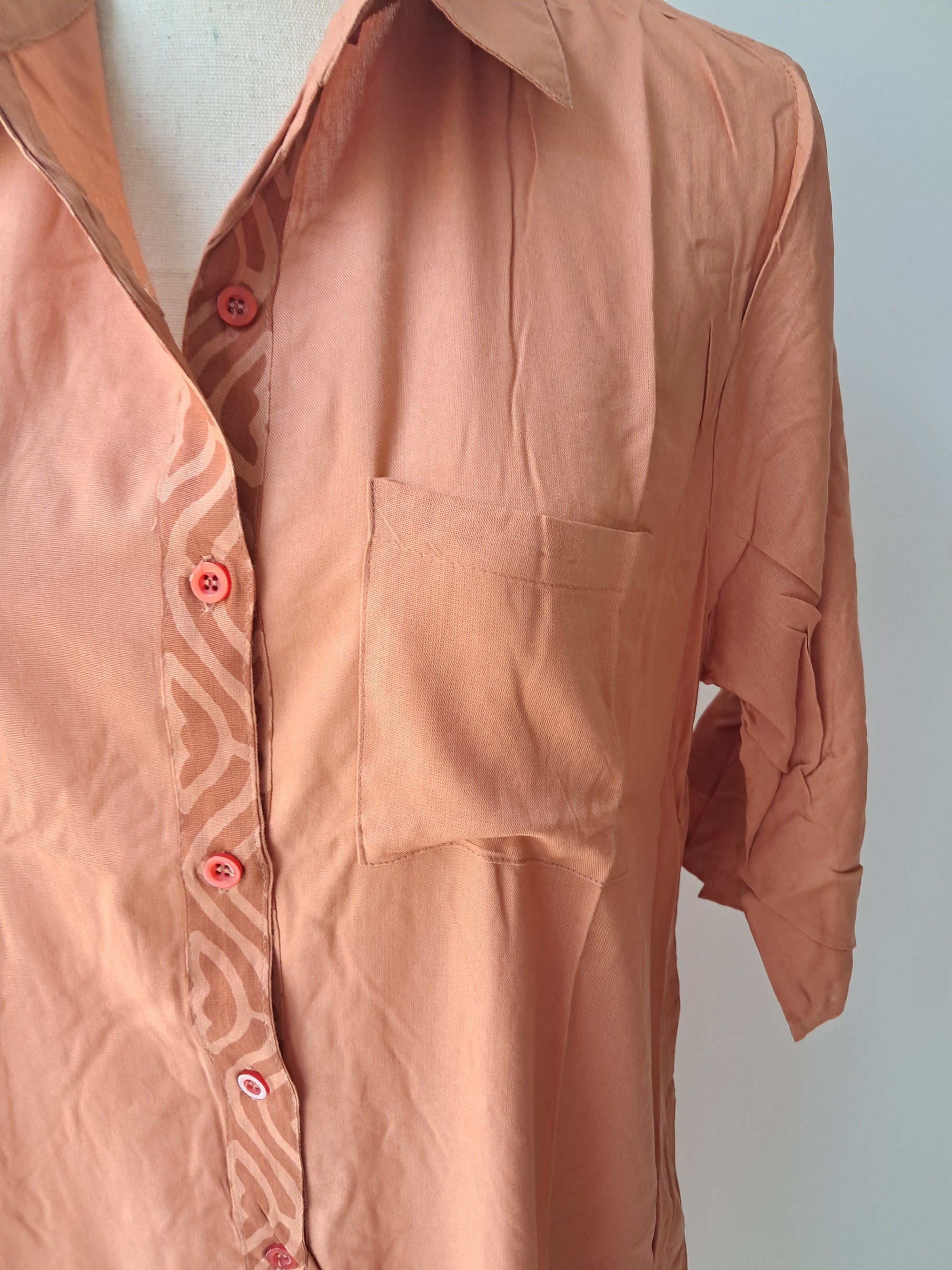 Vestido camisero caldera con mangas ajustables