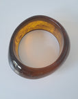Pulsera de resina marrón efecto carey